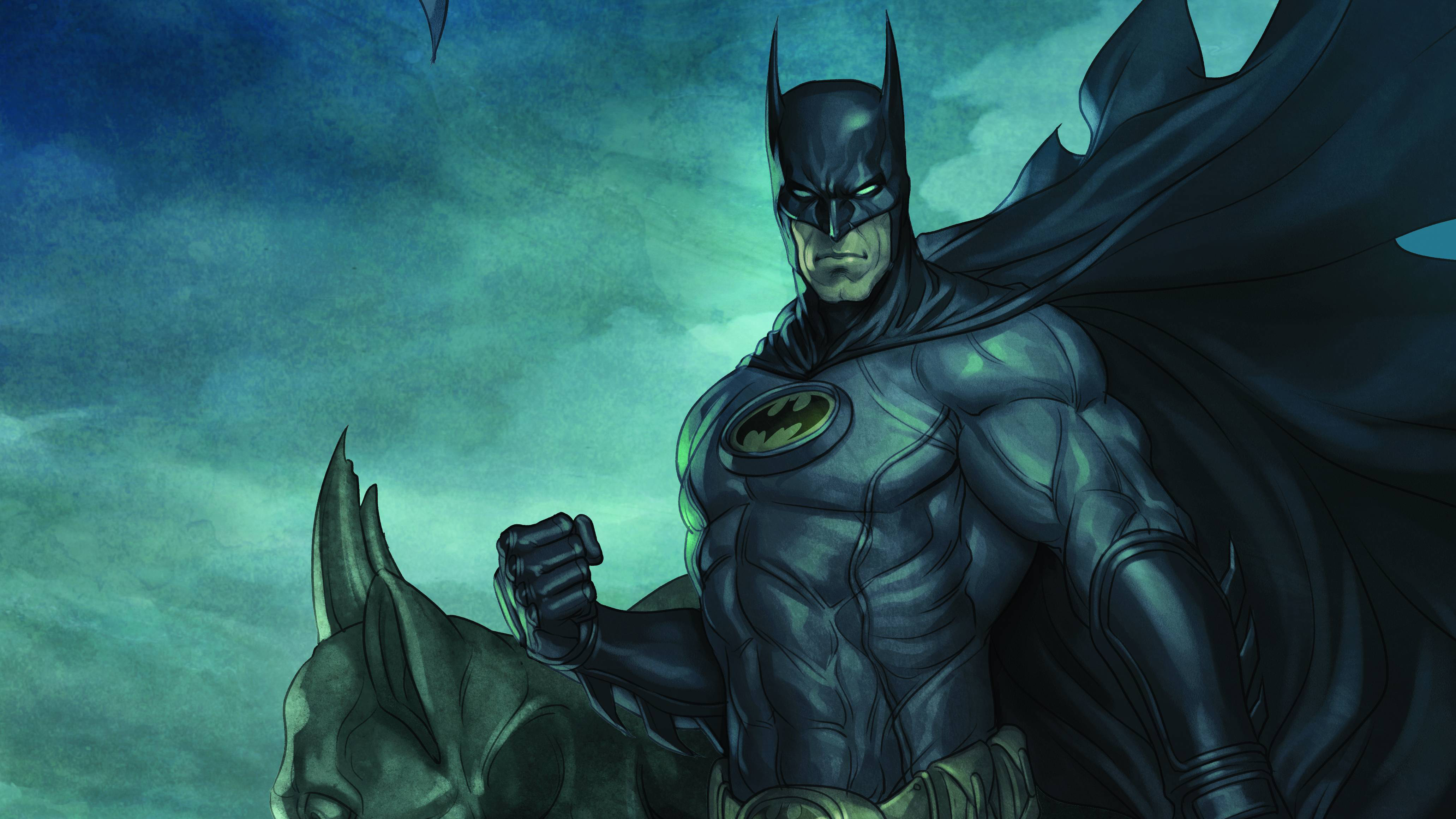 Batman in a Dark and Moody Setting