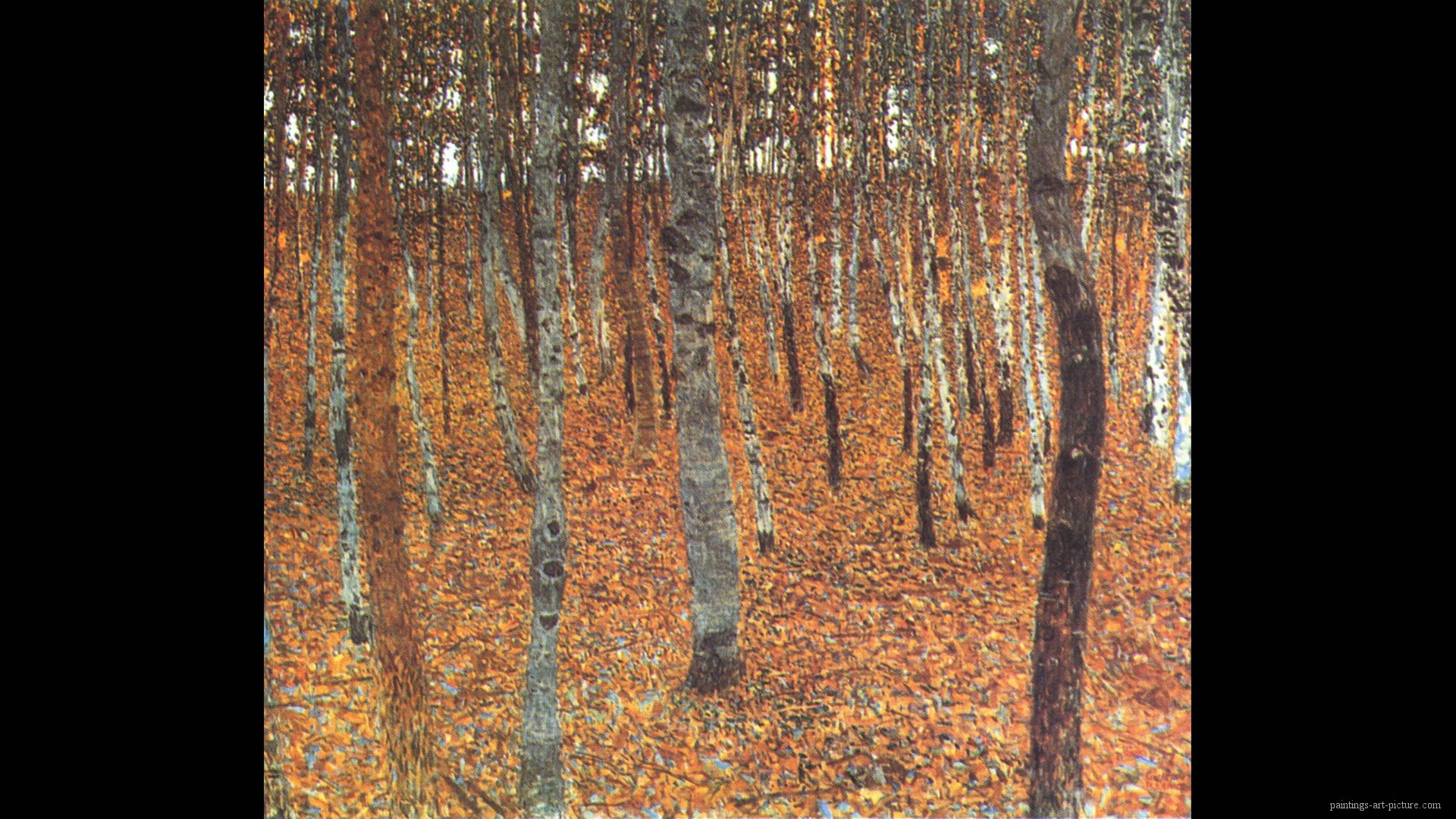Gustav Klimt Paintings Wallpaper Beech Forest