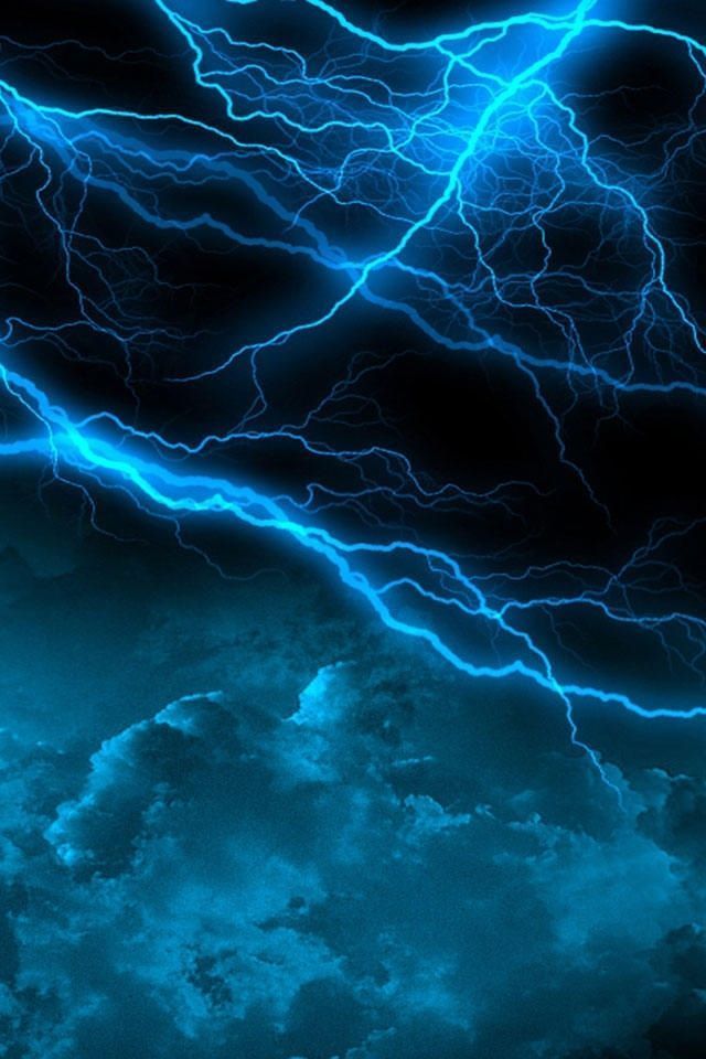 Nature Lightning Scenery iPhone 4s Wallpaper HD