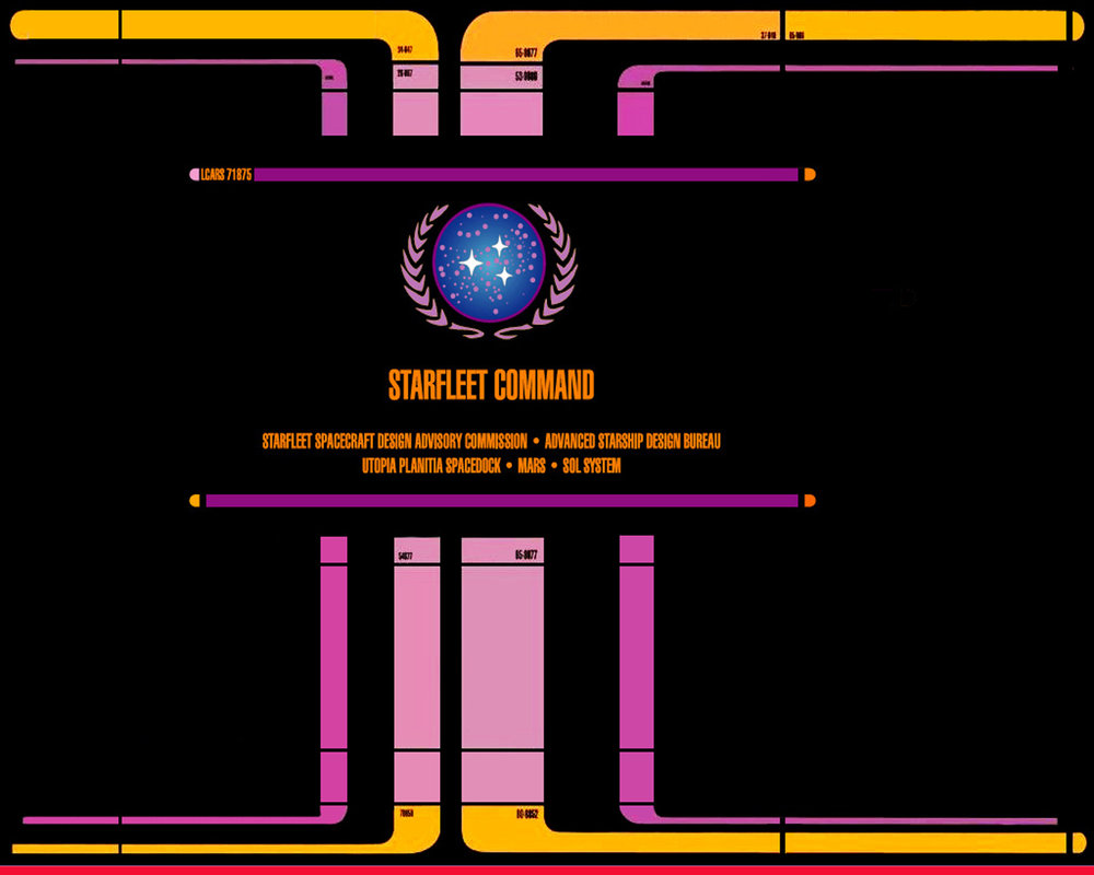 Starfleet Logo Wallpaper Star trek lcars starfleet by