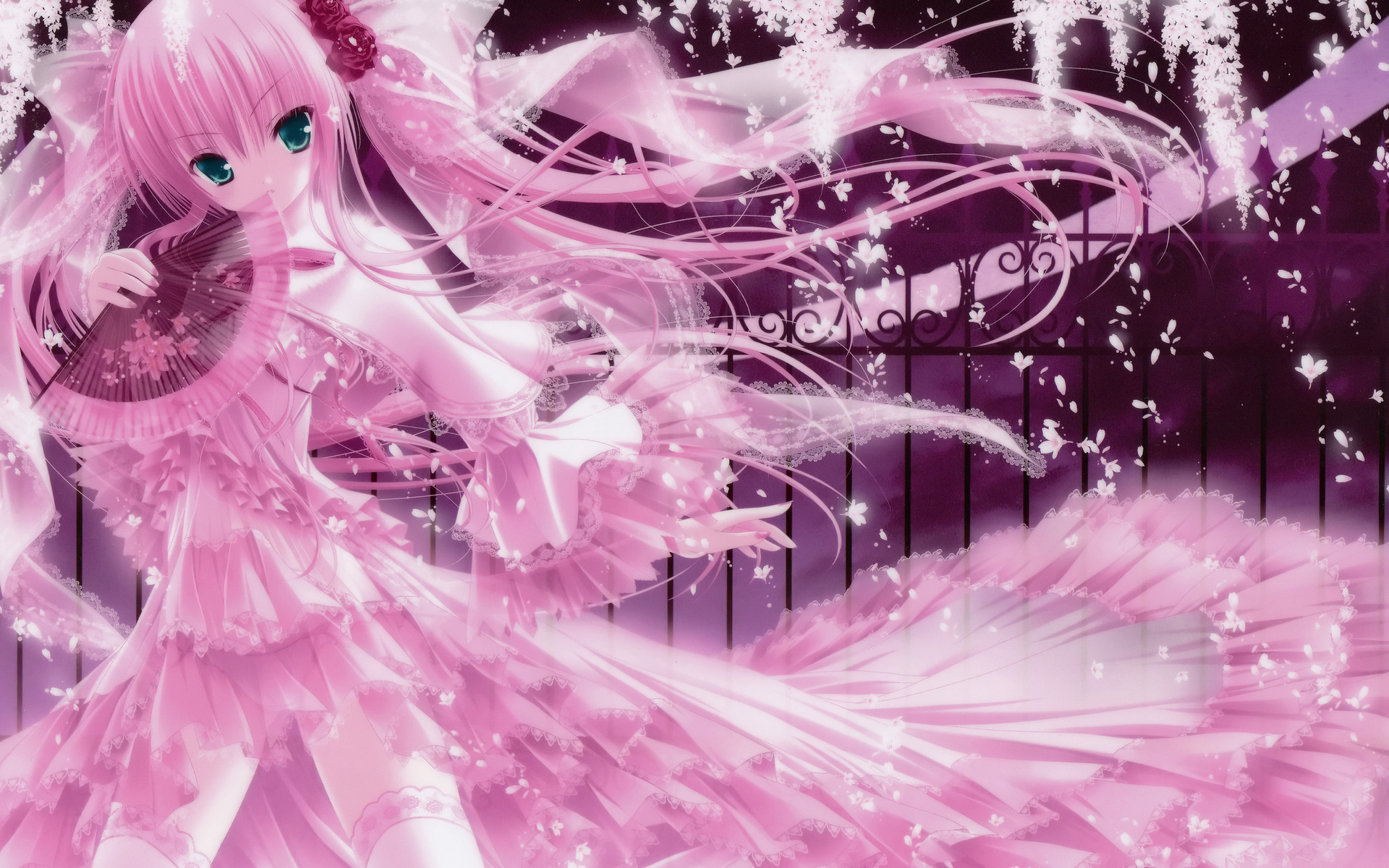 Pink Background Anime gambar ke 19
