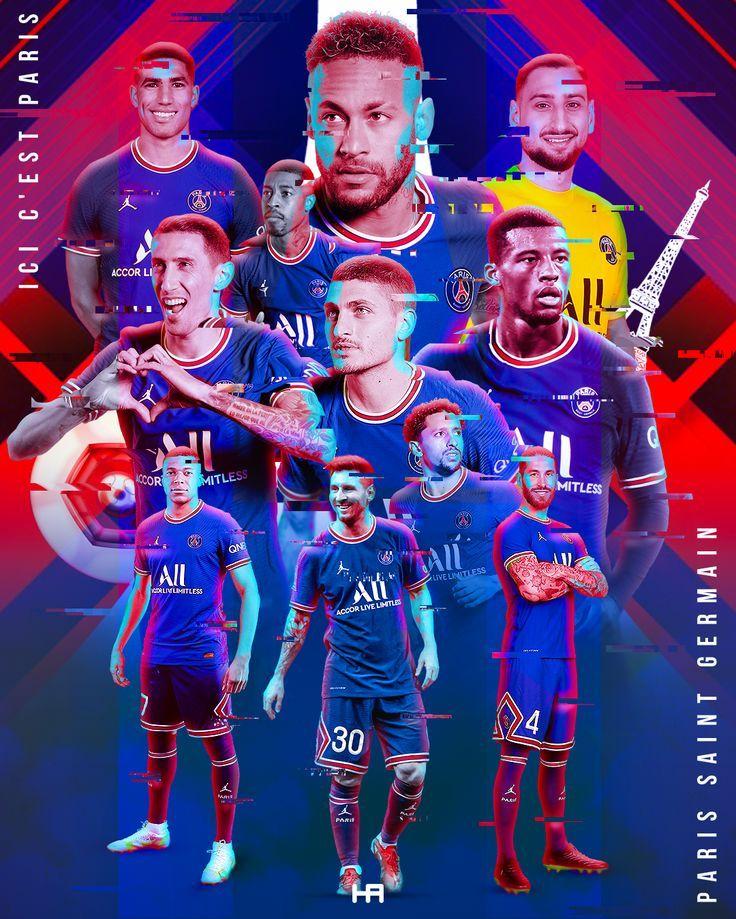 Paris Saint Germain Poster Champions league poster Football