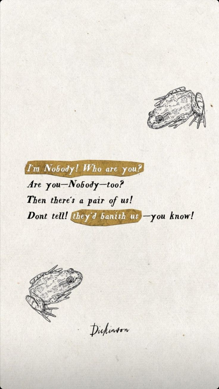 Im Nobody Who are you Emily dickinson poems Dickinson poems 736x1307