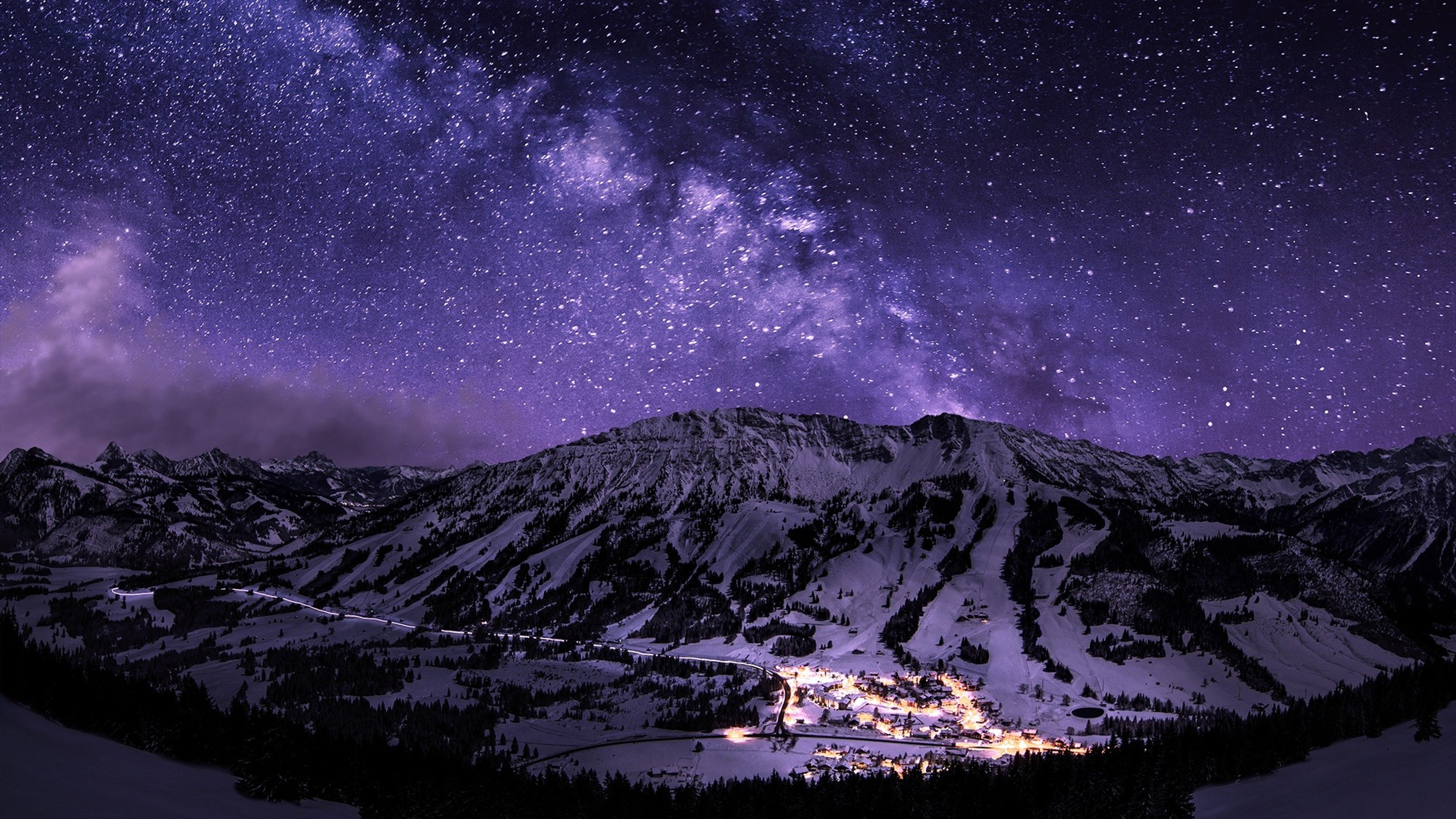 Stars Night Galaxy 4k HD Wallpaper Image
