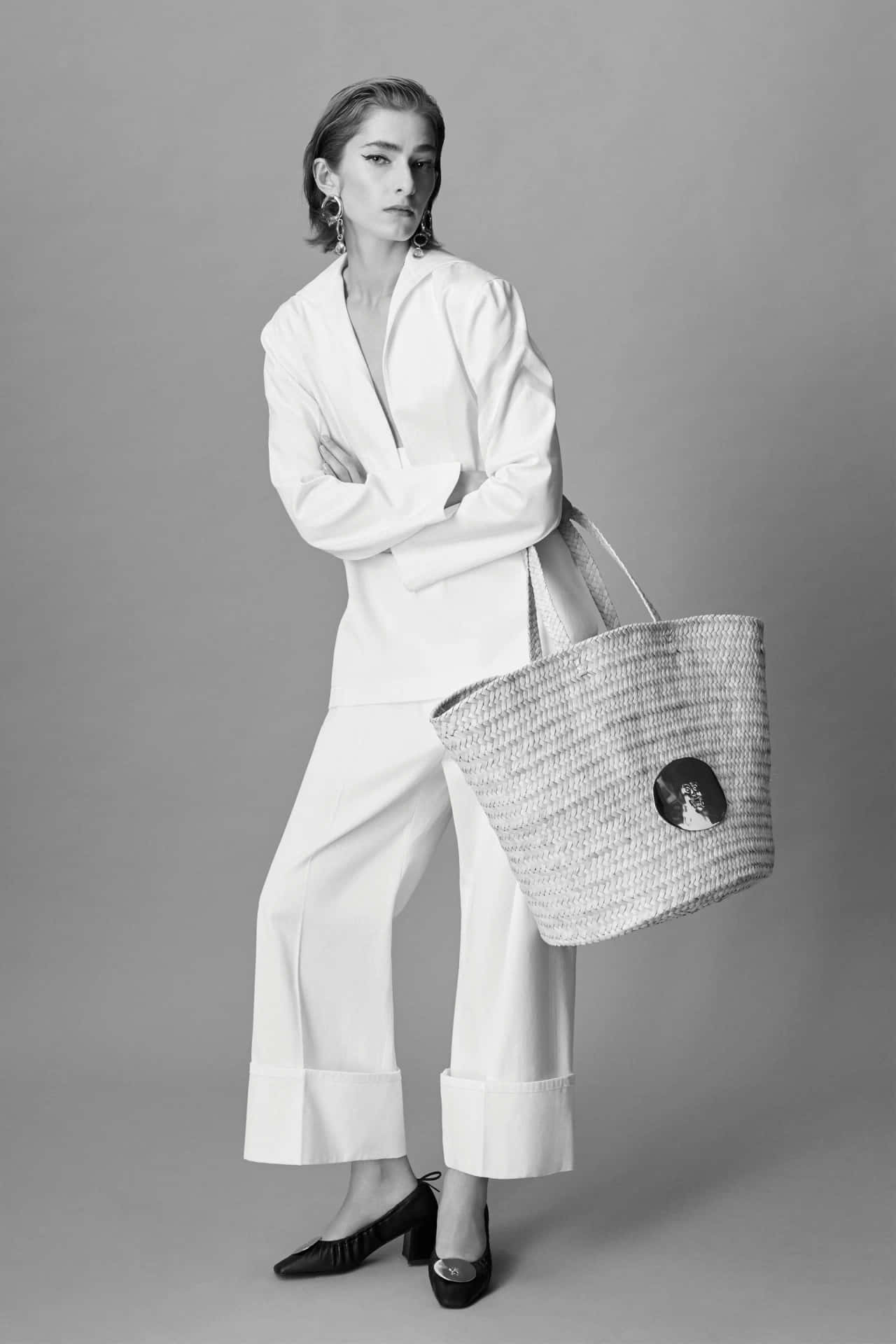 All White Patou Outfit With Bag Islvdcwzx4plmakz Wallpaper