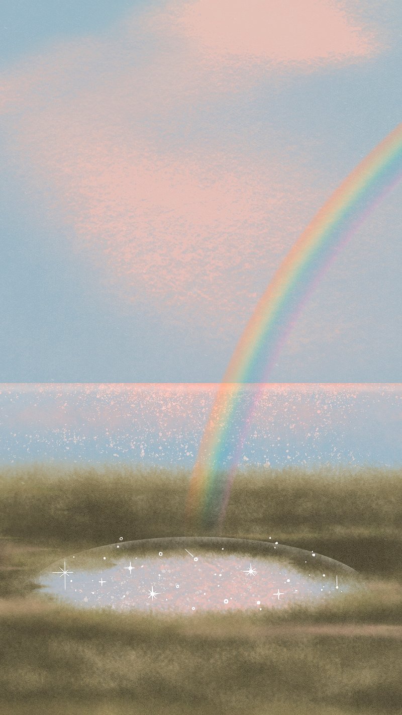 Rainbow iPhone Wallpaper Glitter Pastel
