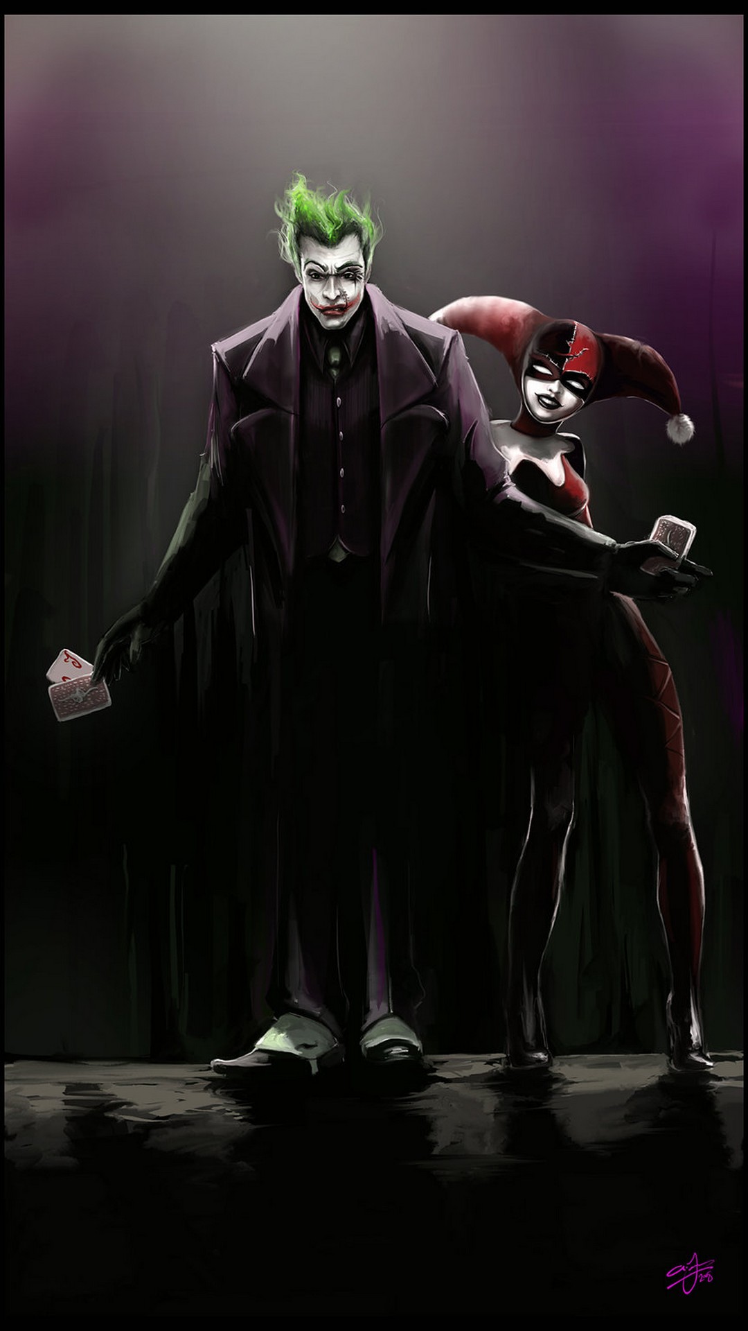 Wallpaper Joker And Harley iPhone 3d