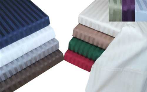 Thread Count Stripe Twin Xl Sheet Sets Hunter Green Modern Sheets