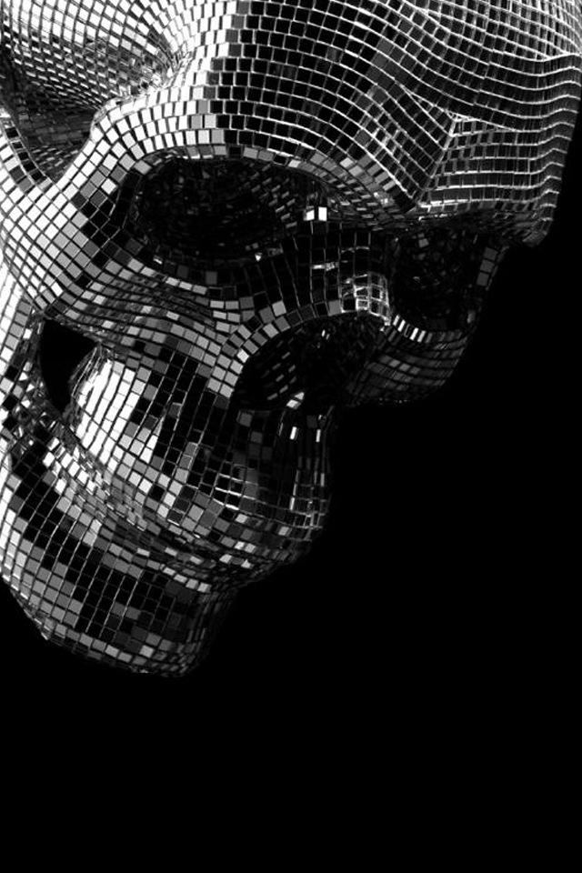 Metallic Skull iPhone HD Wallpaper