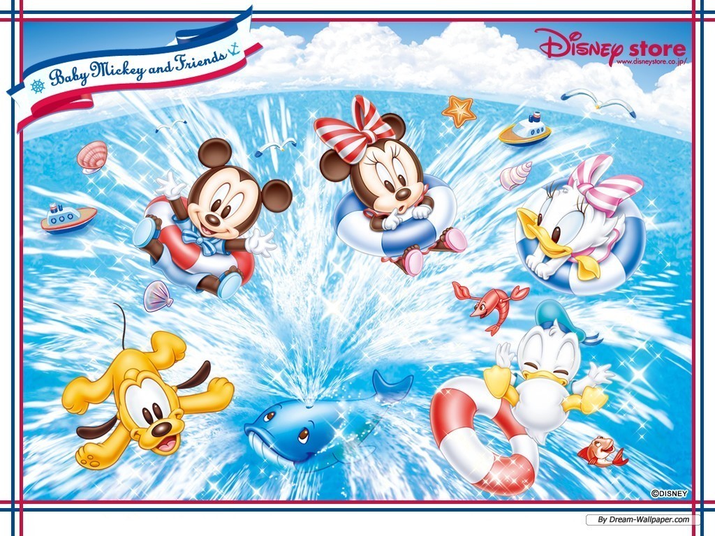 Mickey And Friends Summer Fun Disney Wallpaper