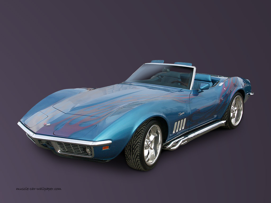 Wallpaper Mfr Gm Corvette Convertible Blue