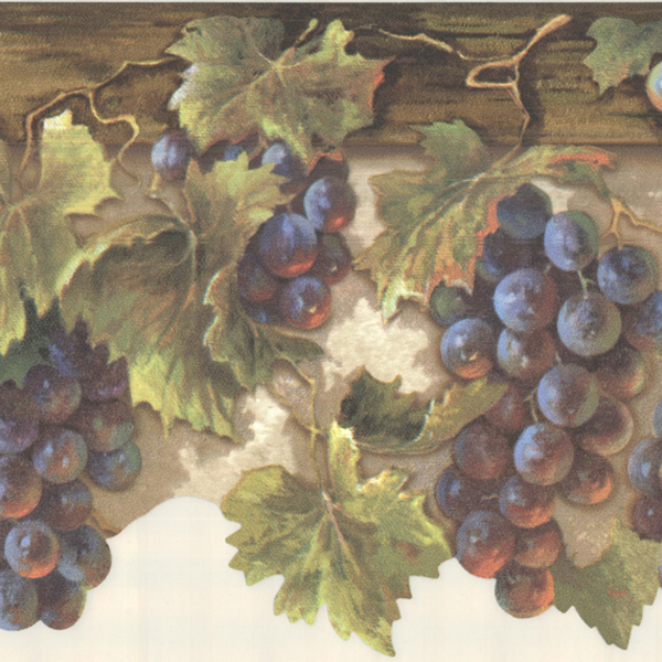 Grape Wallpaper Border Green Vine