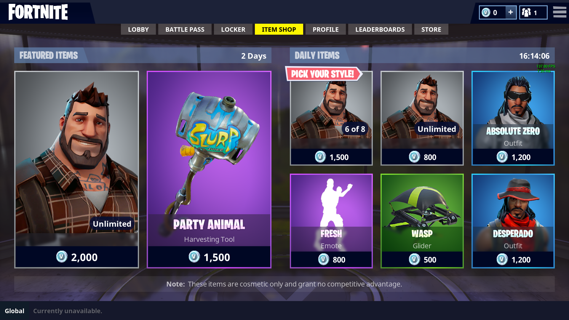 So I Went To Fortnite And Decided Visit The Items Shop What
