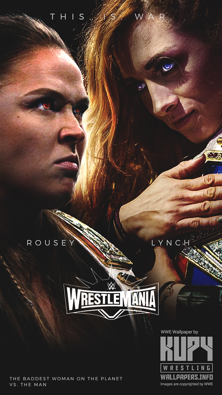Ronda Rousey Vs Becky Lynch Wrestlemania Wallpaper Kupy