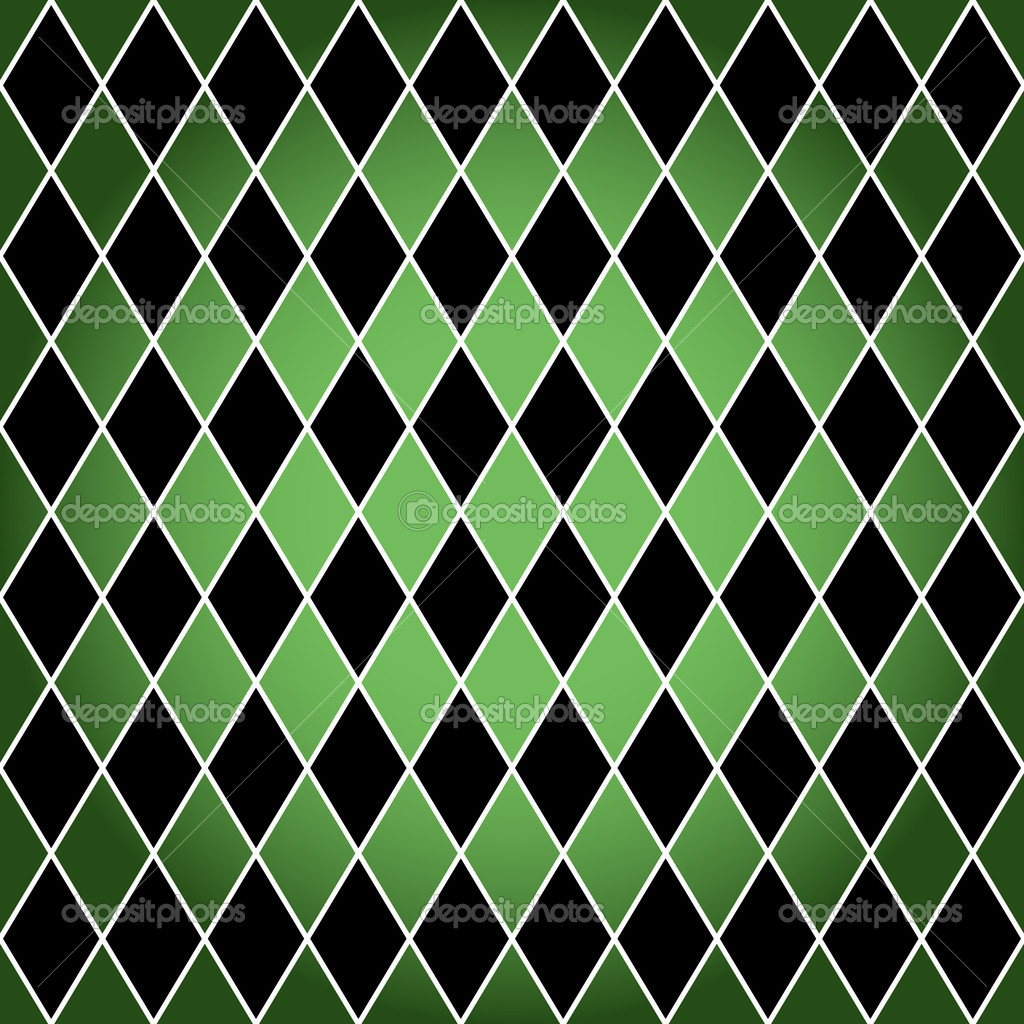 Harlequin Pattern Wallpaper Green