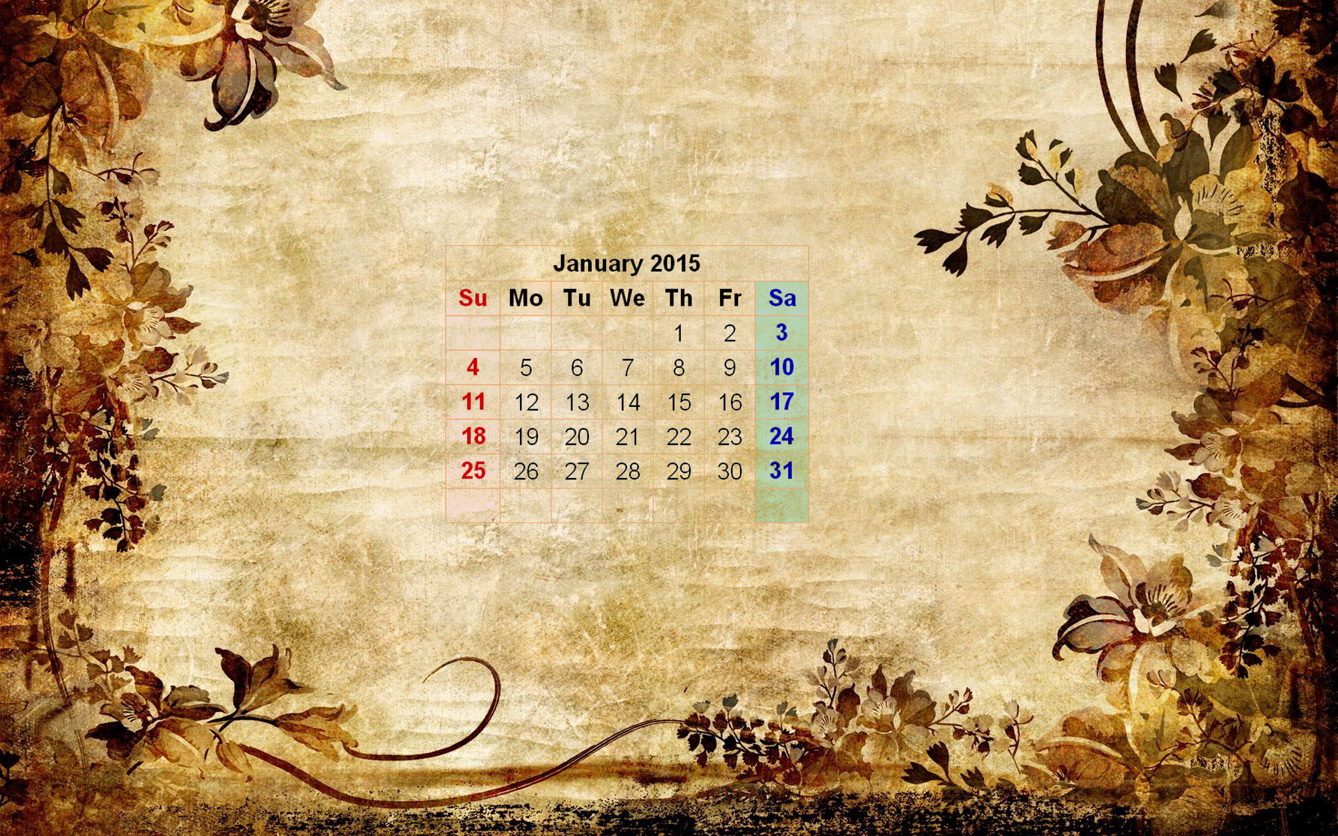 January 2015 Calendar Wallpaper Happy Holidays 2014