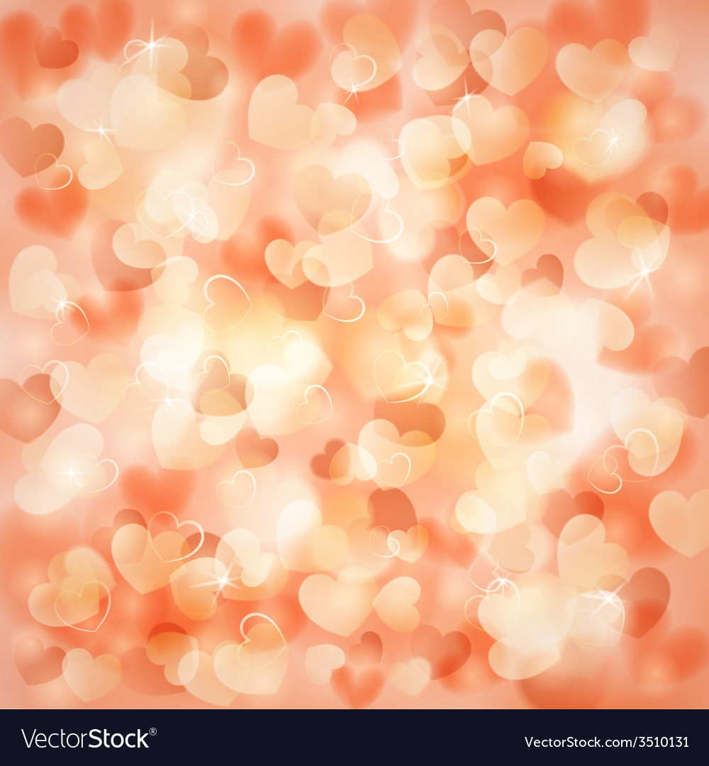 Background with hearts color of a peach Royalty Free Vector