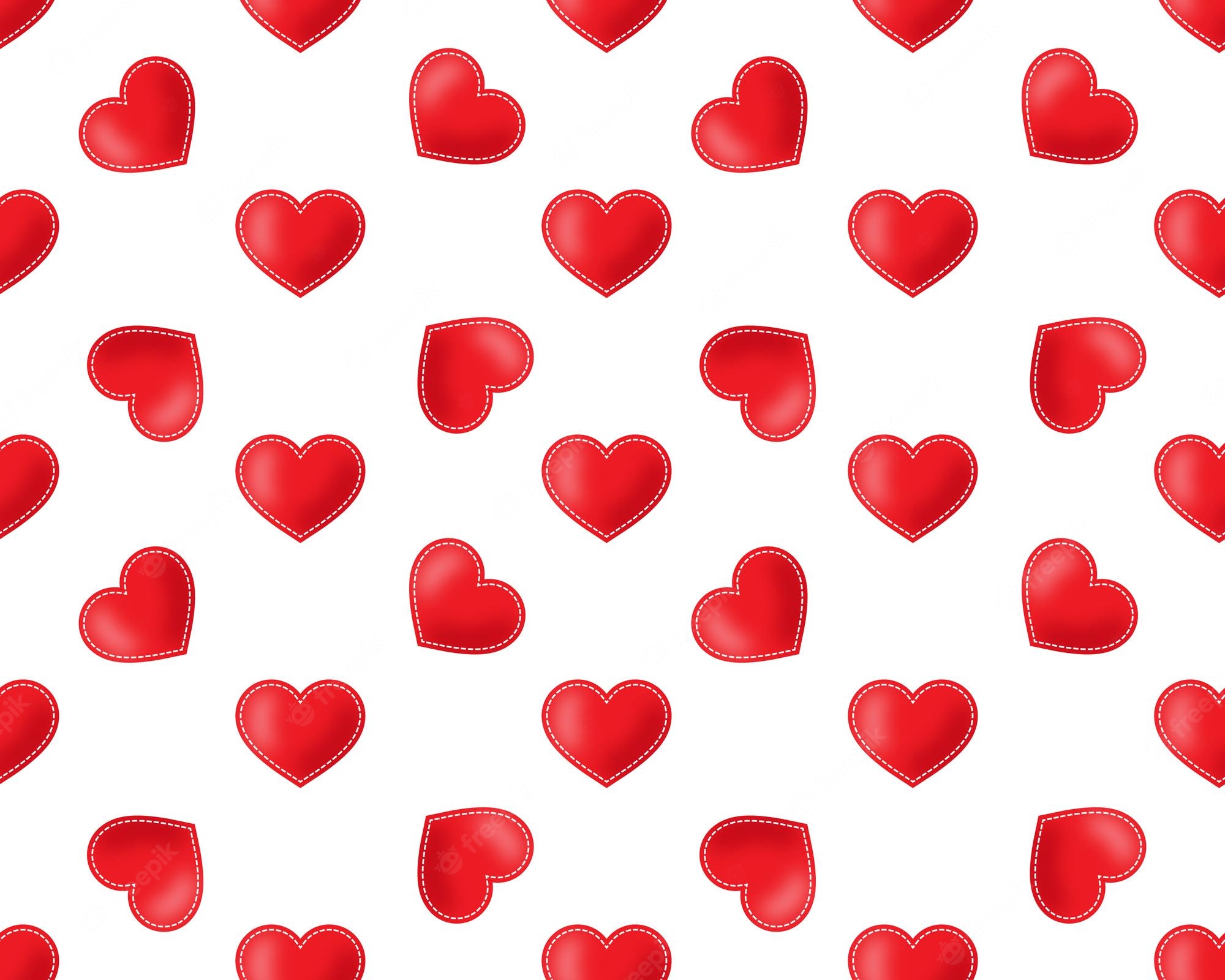 Premium Vector Simple Heart Shape Seamless Pattern In Diagonal