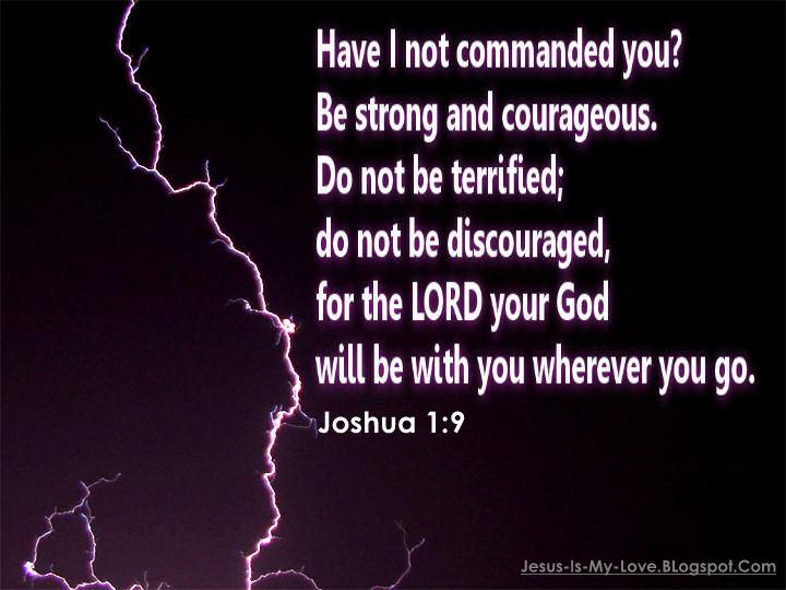 Banner Wallpaper Strong Courageous Lord God Jesus Joshua