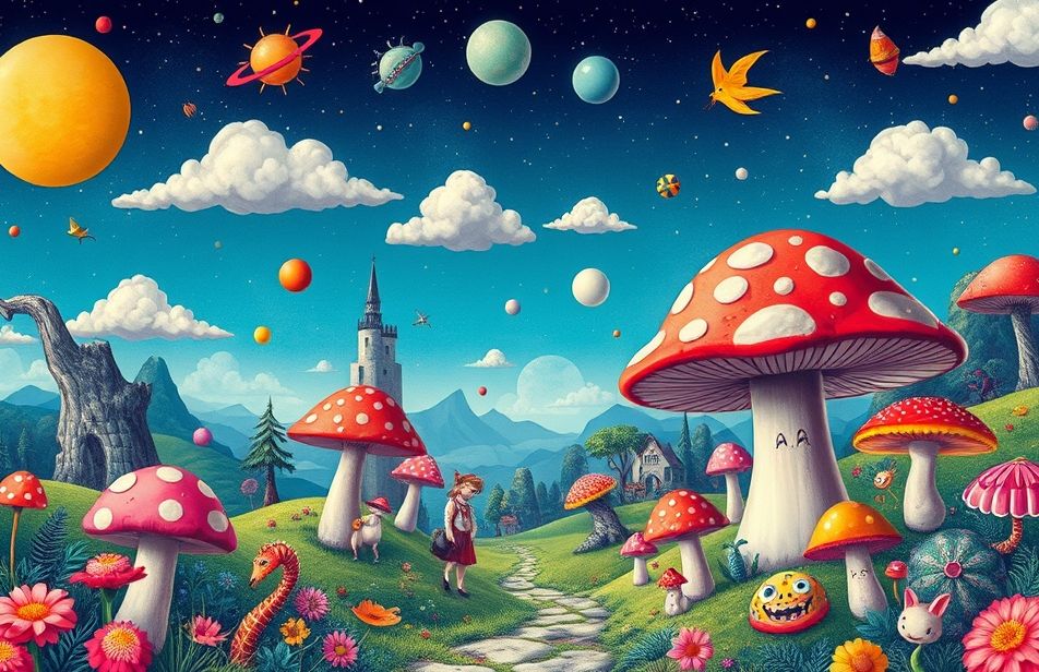 Trippy Alice In Wonderland Wallpaper