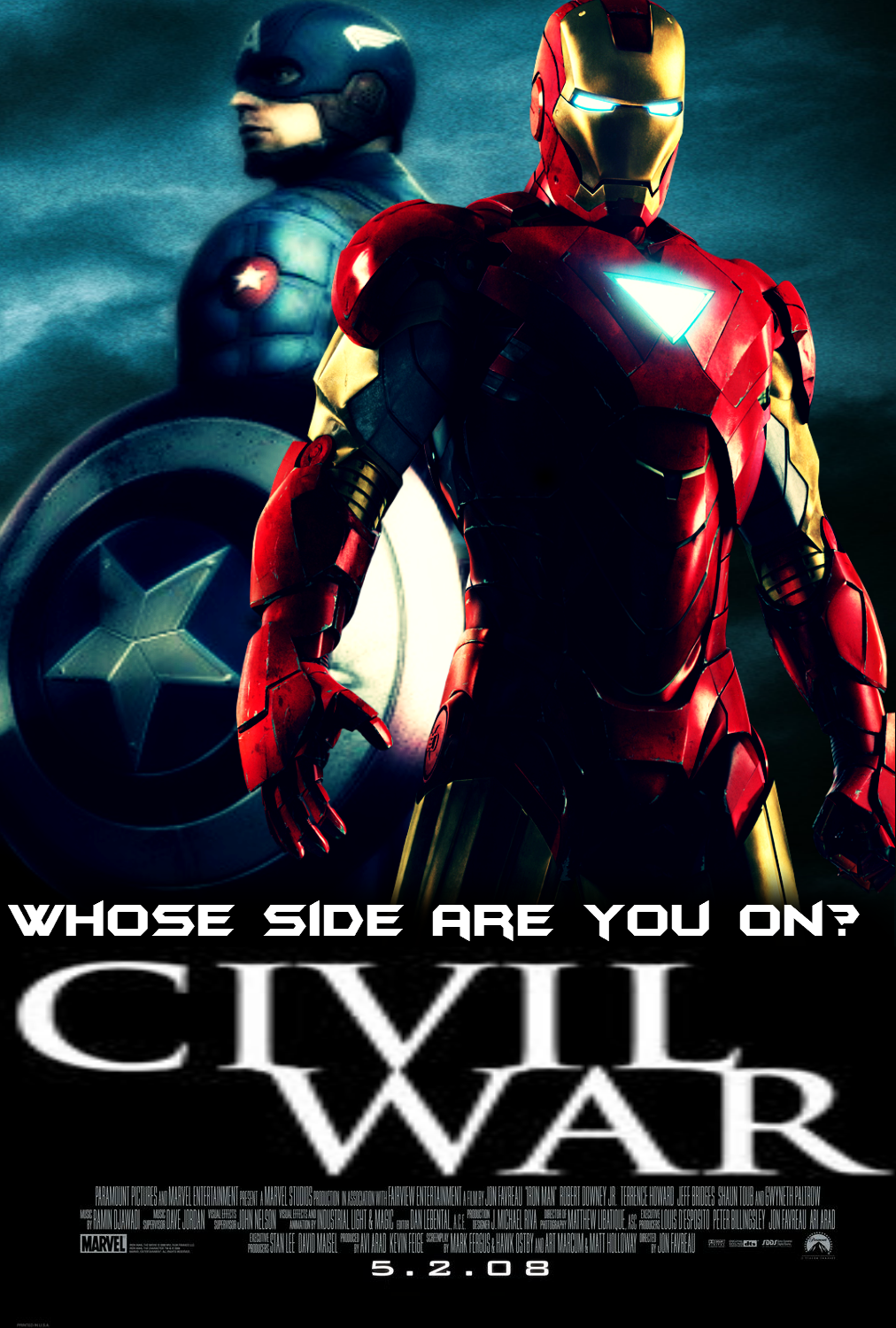 Marvel Civil War Whose Side Are You On Poster By Thanoseditions
