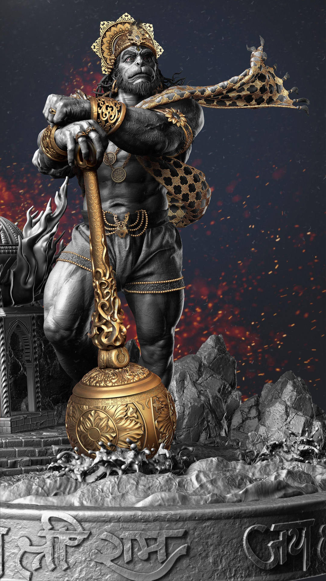 Angry Hanuman Wallpaper