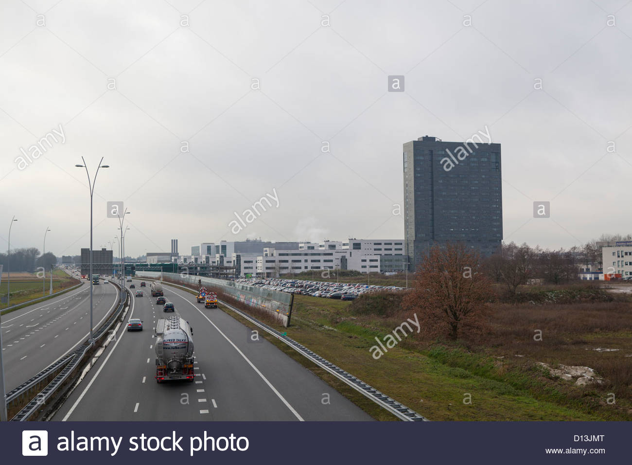 Highway A67 Passing Eindhoven In The Herlands With Stock
