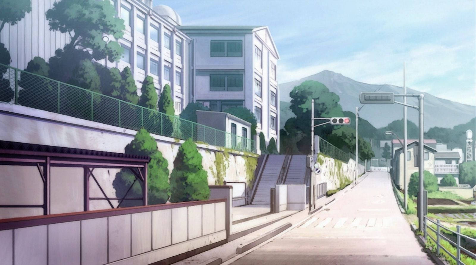 Anime School Scenery Wallpaper