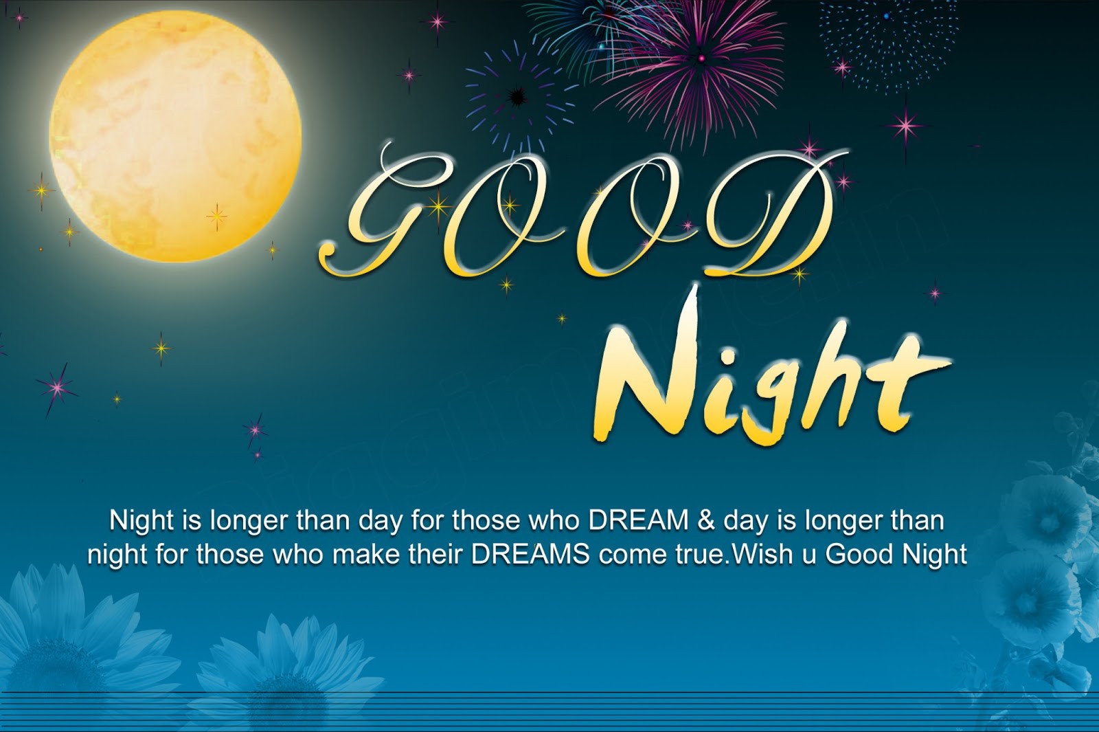 Lovely Good Night Messages Cards Sms Wishes Image