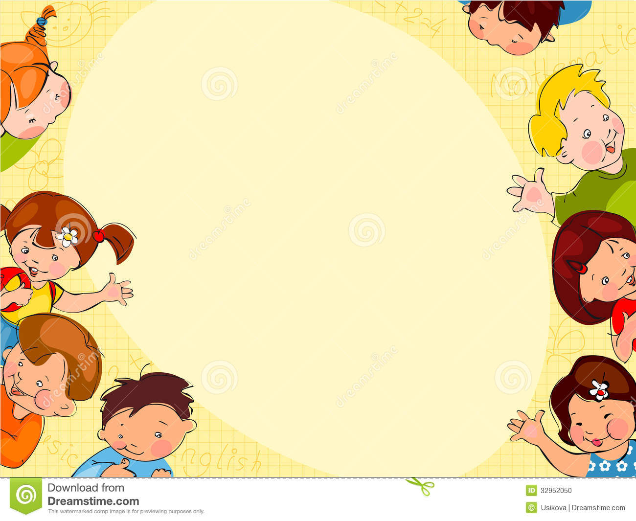 Childrens School Background Stock Photo Image