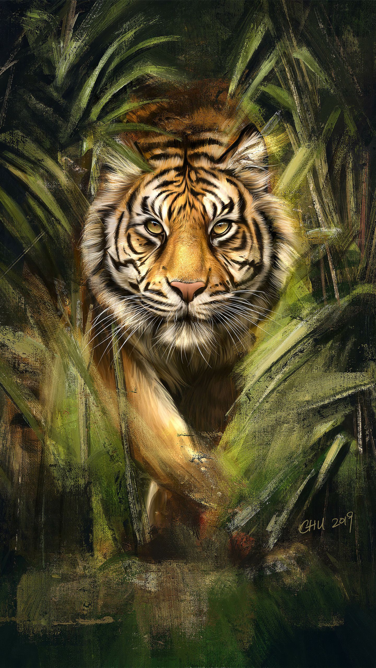 Tiger Painting Art HD Animals Wallpaper Photos And Pictures Id