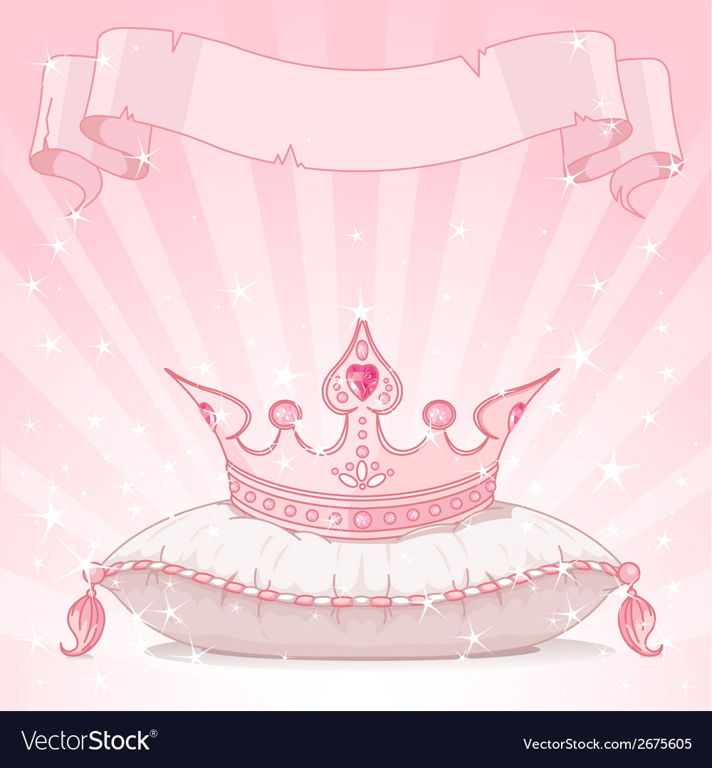 Princess Crown Background Royalty Vector Image
