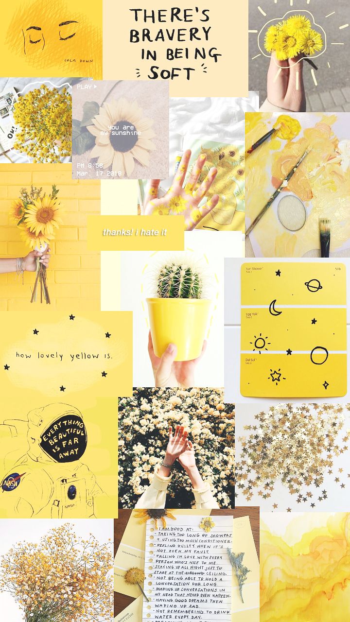 Yellow Aesthetic Locksceen Wallpaper