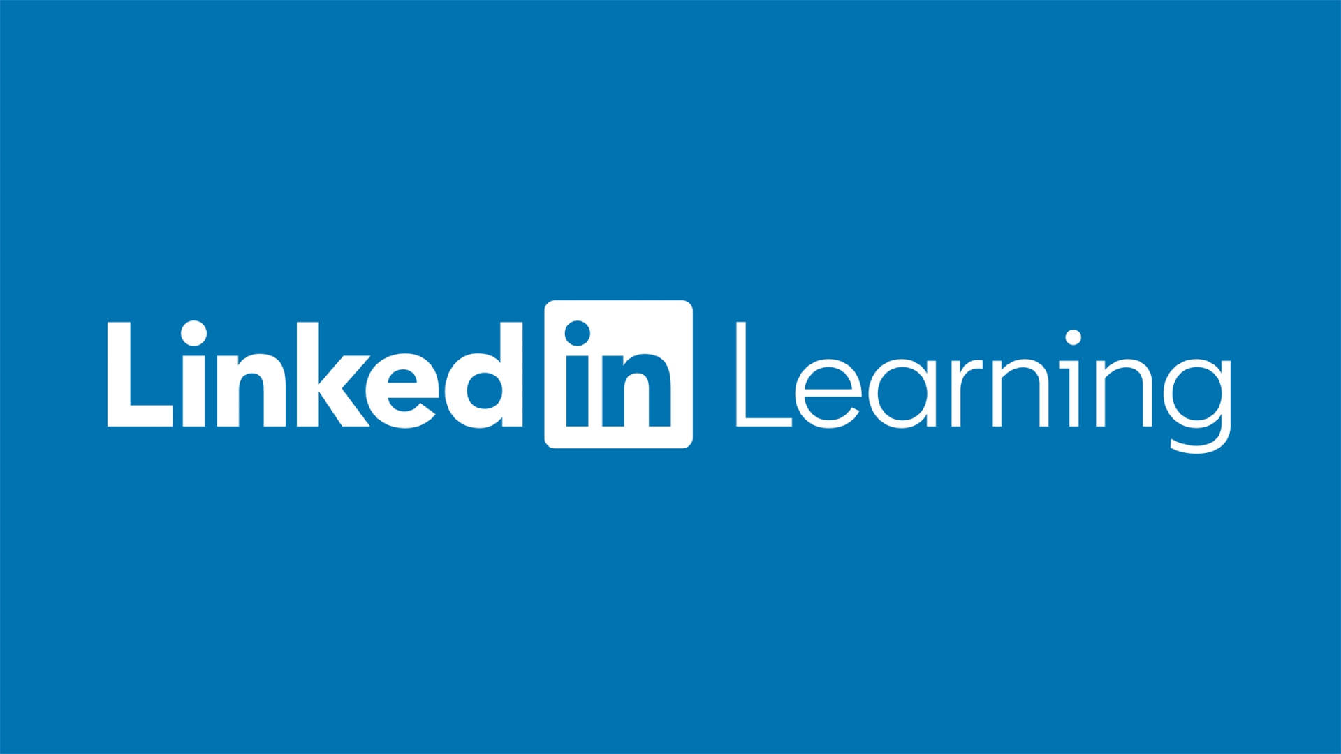 LinkedIn Learning Logo on a Blue Background