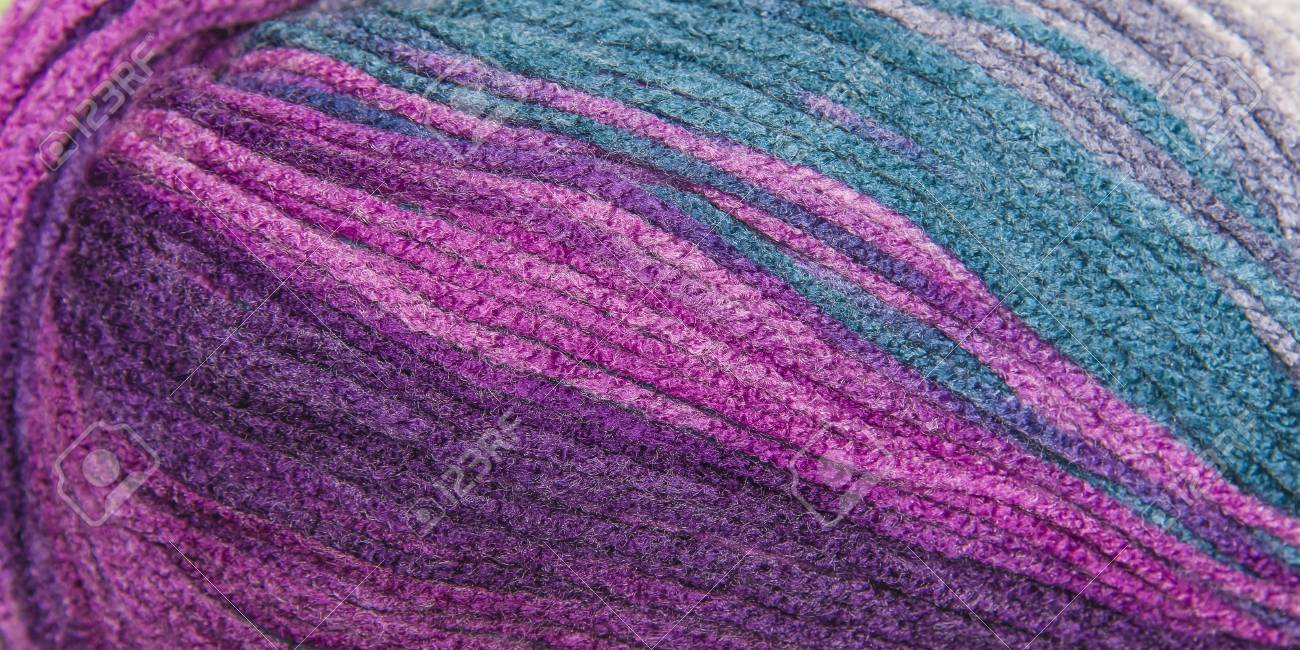 Background Thread For Knitting Pattern Of Colorful