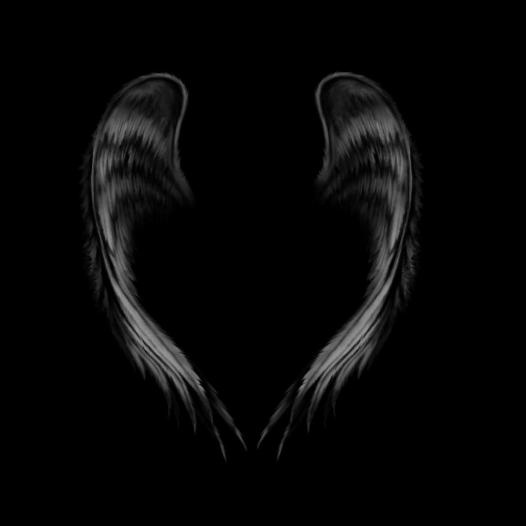 Black Angel Wings Design Background Wallpaper