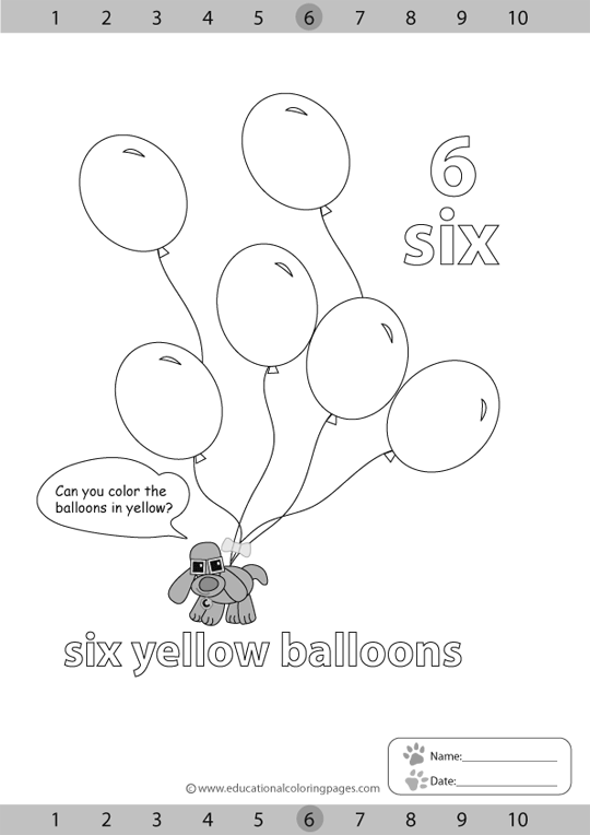 Balloon Color By Number Characters Coloring S