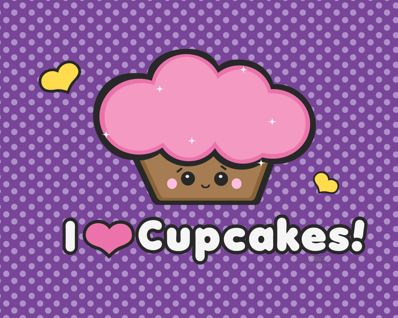 Cartoon Cupcakes Wallpaper