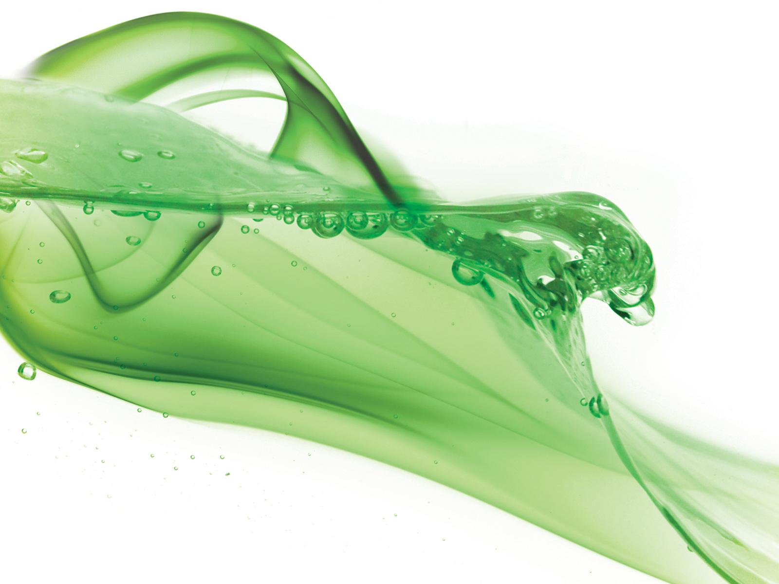 Bright Green Fluid HD Wallpaper Res