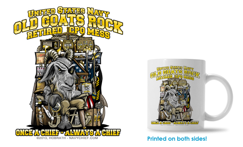 Old Goats Rock Retired Navy Chiefs Mess Coffee Mug