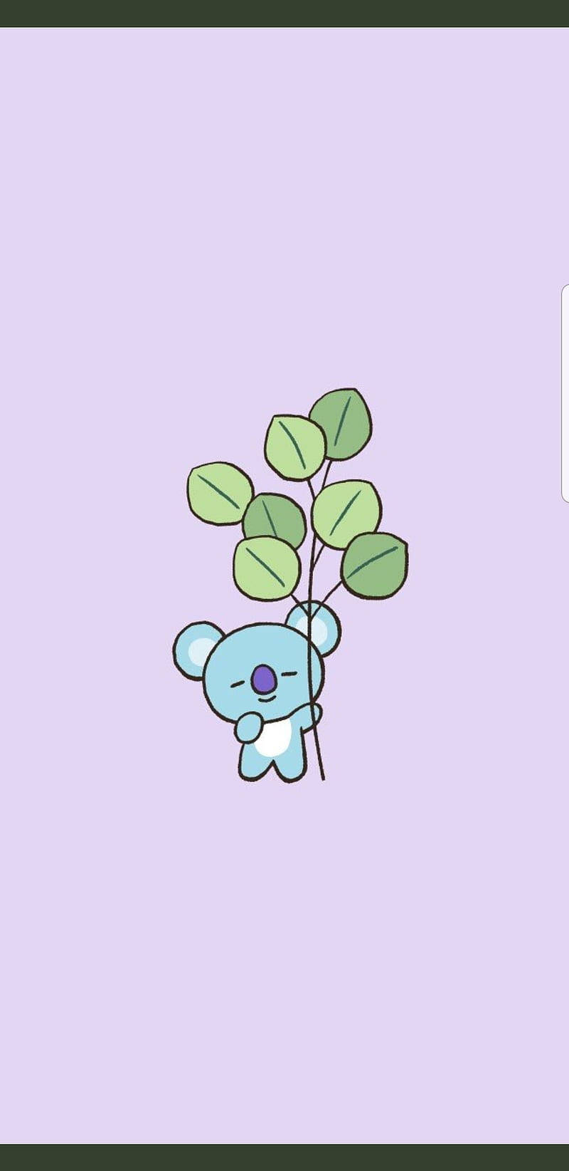 Koya Bt21 Holding A Leaf Vhkfm0a1ge3wpzvj Wallpaper