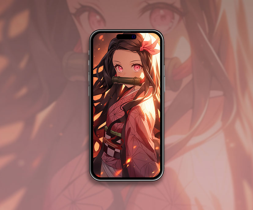 Demon Slayer Nezuko Kamado Art Wallpaper