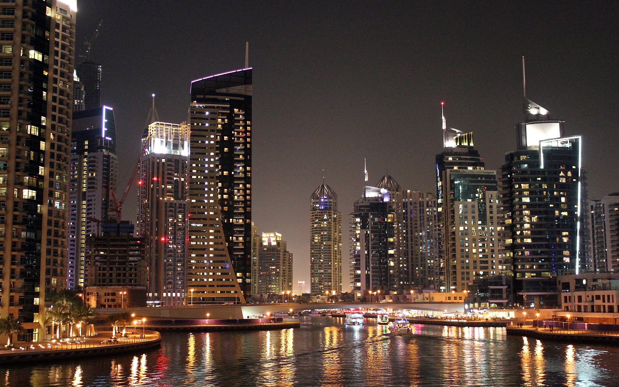 Dubai city night wallpaper 2560x1600 174925 WallpaperUP