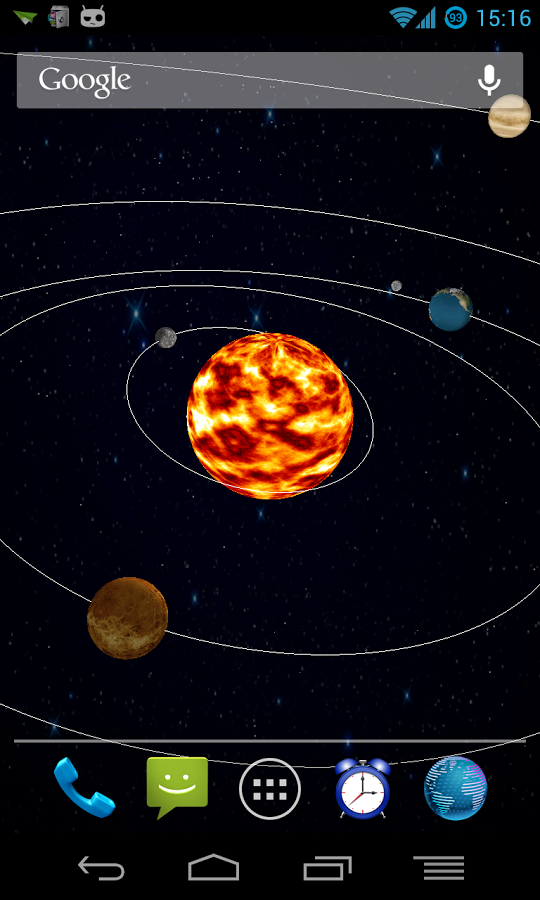 Live Wallpaper Solar System Screenshot