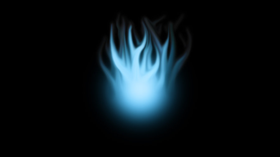 Blue Flame Background by WorkBookDrawings on
