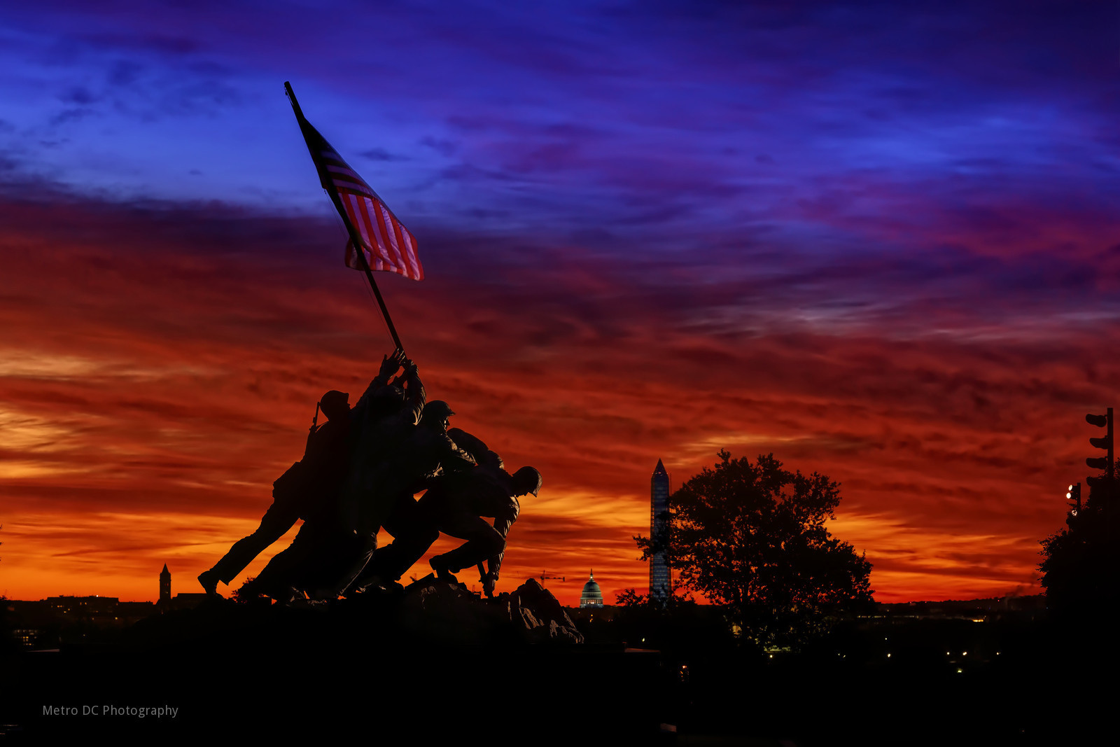 Iwo Jima Flag Raising Color The
