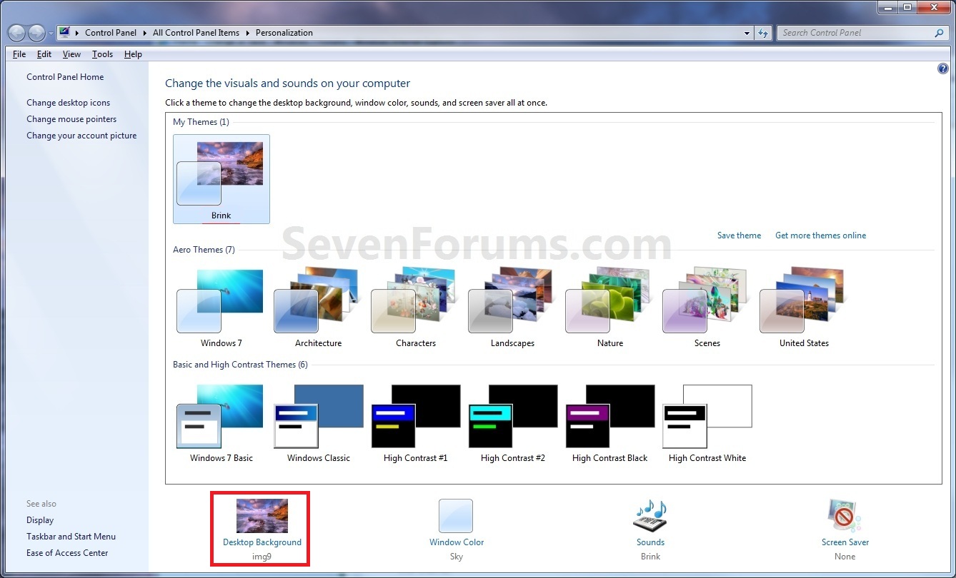Under Desktop Background Is The Current File Name