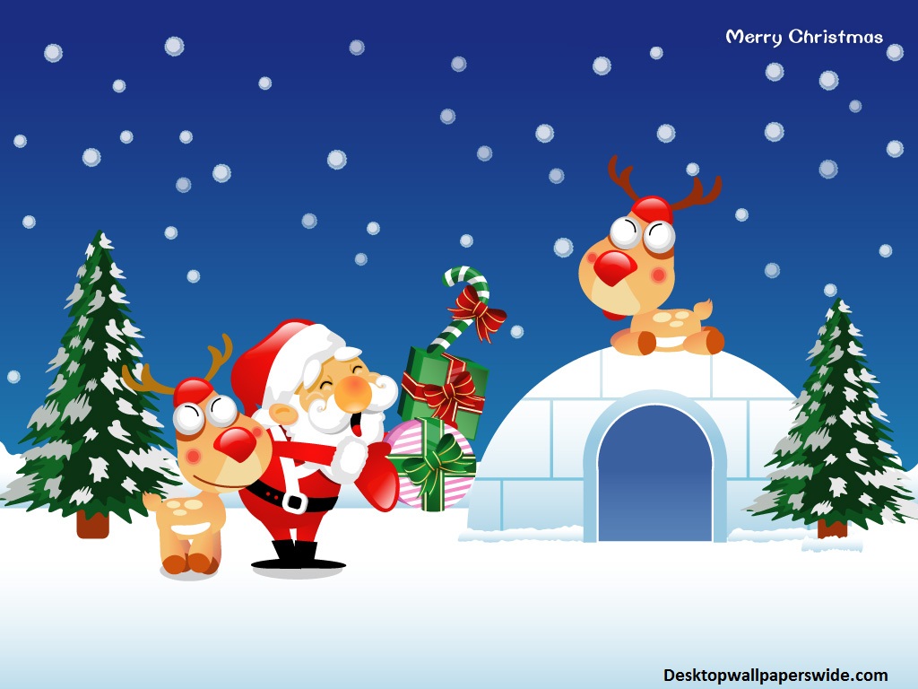 Adult Cartoon Christmas Wallpaper