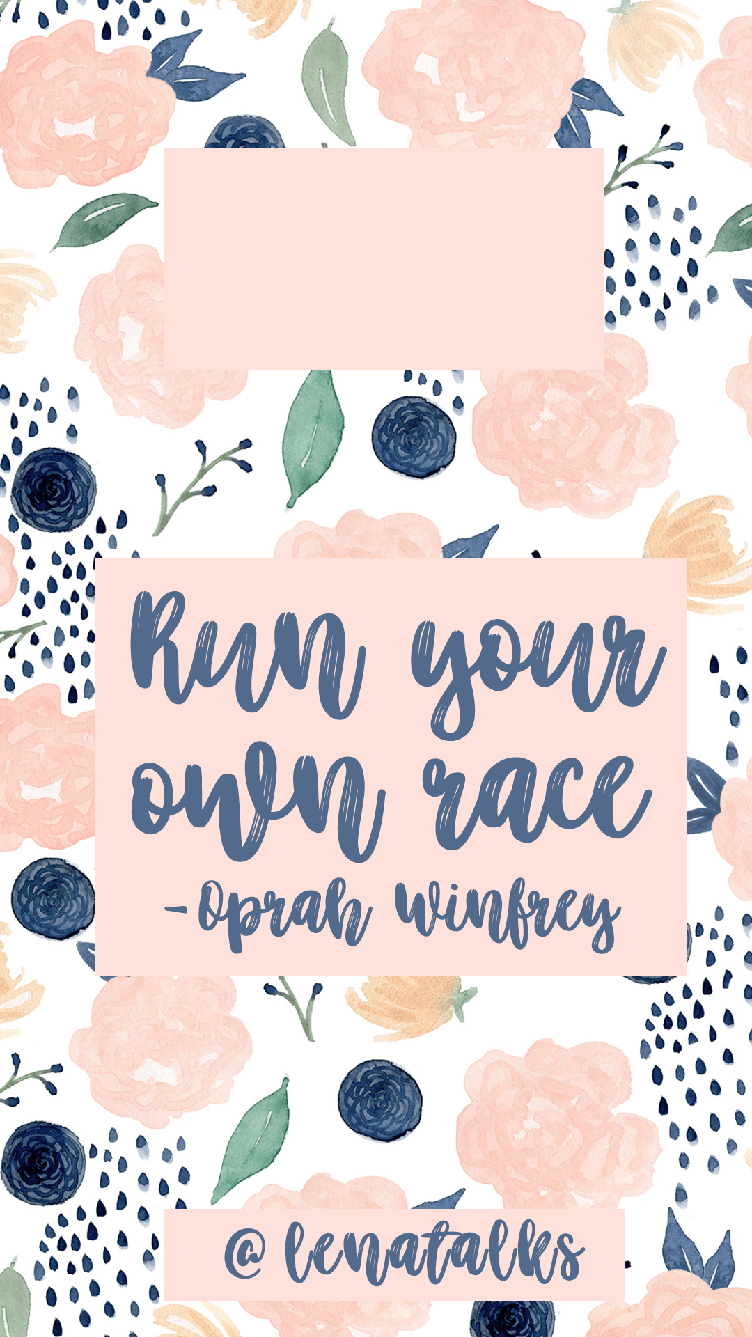 Run Your Own Race Oprah Winfrey Quote iPhone Wallpaper H Tt Rk Pek