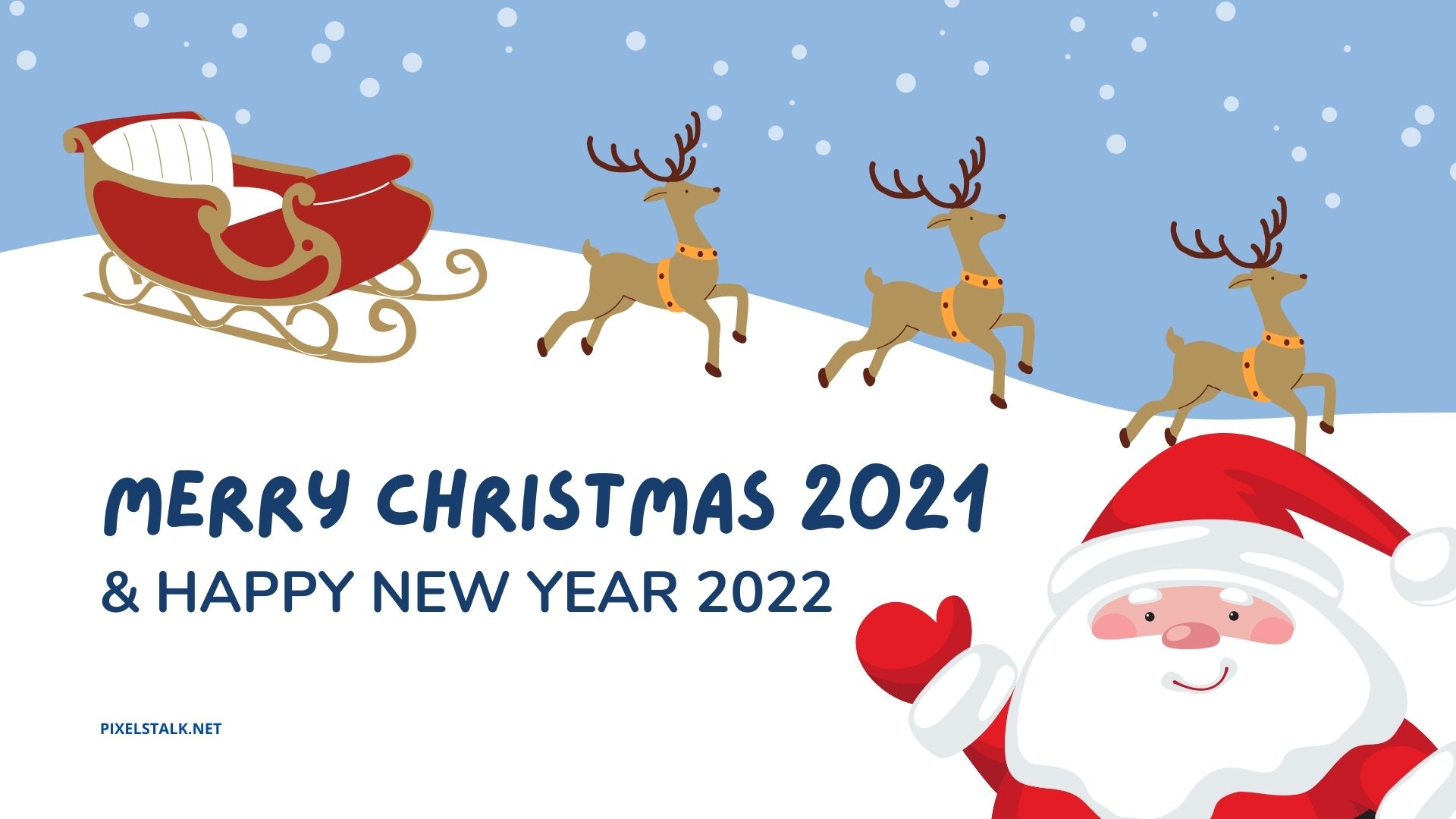 Merry Christmas 2021 and Happy new Year 2022 1920x1080